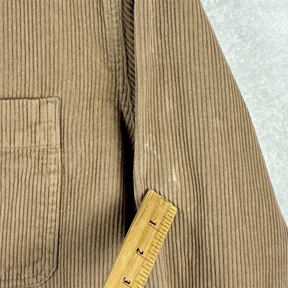 Urban Outfitters Corduroy Shirt Mens M Beige Khaki Heavyweight Thick Wale Preppy - Picture 10 of 10